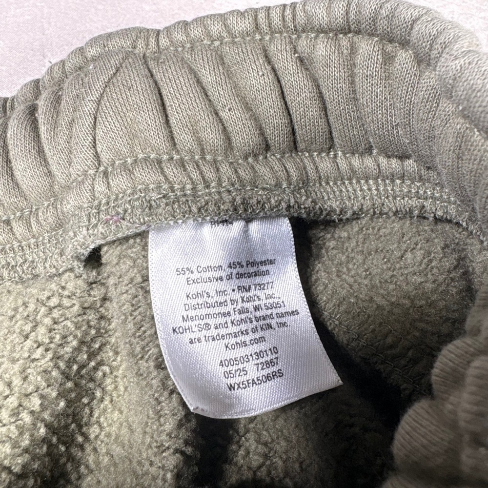 FLX Womens Olive Green Fleece Jogger Sweatpants High Waisted Size Medium - Picture 5 of 7